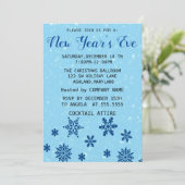 素晴らしい、素晴らしい、青い雪のフレーク新年 招待状 (スタンド正面)