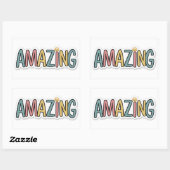 素晴らしい 長方形シール (シート)