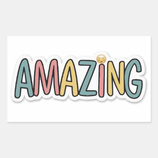 素晴らしい 長方形シール