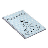 素晴らしい、青いフレーク、クリスマスツリー ノートブック (右側)