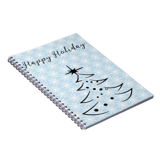 素晴らしい、青いフレーク、クリスマスツリー ノートブック (右側)