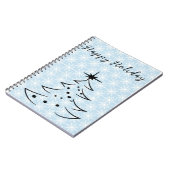 素晴らしい、青いフレーク、クリスマスツリー ノートブック (左側)