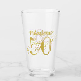 素晴らしい&50エレガント紙吹雪ピンク金ゴールド誕生日 タンブラーグラス