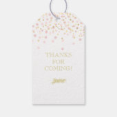 素晴らしい&50エレガント誕生日金ゴールドピンクラベル ギフトタグ (裏面)