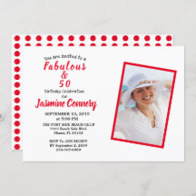 素晴らしい&50赤い誕生日パーティー