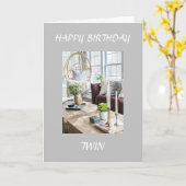 素晴らしい**TWIN SISTER**誕生日カード カード (黄色い花)