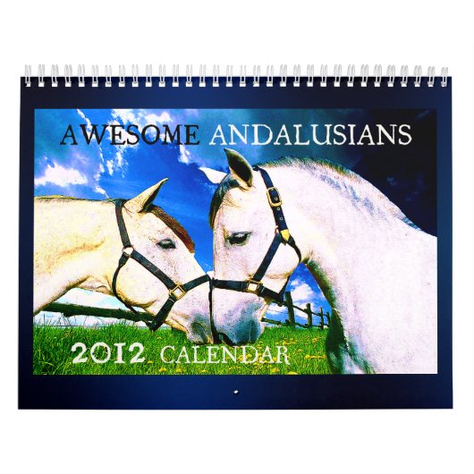 素晴らしいANDALUSIANS 2012の12ヶ月の壁掛けカレンダー カレンダー (カバー)