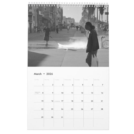 素晴らしいB&Wの写真撮影のカレンダー-ケリーのワイン カレンダー (3月 2026)