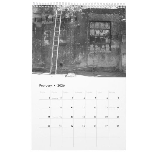 素晴らしいB&Wの写真撮影のカレンダー-ケリーのワイン カレンダー (2月 2026)