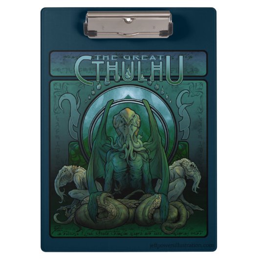 素晴らしいCthulhu (アールヌーボー) クリップボード (正面)
