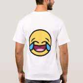 素晴らしいemoji/泣き叫びの笑う顔 tシャツ (裏面)