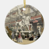 素晴らしいExhibiのベルギーセクションの彫像 セラミックオーナメント (正面)