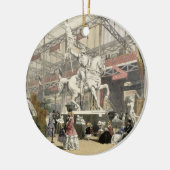 素晴らしいExhibiのベルギーセクションの彫像 セラミックオーナメント (左)