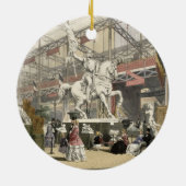 素晴らしいExhibiのベルギーセクションの彫像 セラミックオーナメント (裏面)