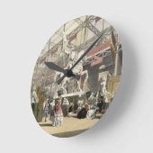 素晴らしいExhibiのベルギーセクションの彫像 ラウンド壁時計 (傾斜)
