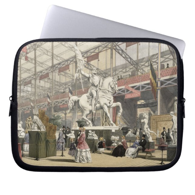 素晴らしいExhibiのベルギーセクションの彫像 ラップトップスリーブ (正面)