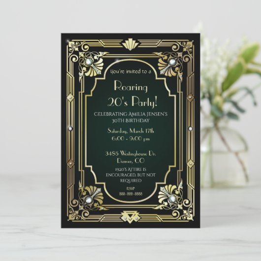 素晴らしいGatsbyの第30誕生日の招待状 招待状 (スタンド正面)