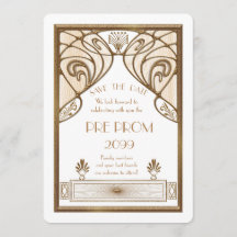 、素晴らしいGatsby後輩の前にプロム白い金ゴールド