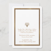 、素晴らしいGatsby後輩の前にプロム白い金ゴールド セーブザデート (裏面)