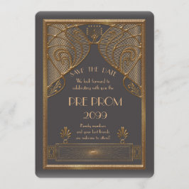 、素晴らしいGatsby後輩の前にプロム金ゴールド、灰色B セーブザデート