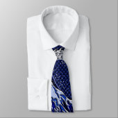 素晴らしいHokusaiの波のクロムカーボン繊維のスタイル ネクタイ (タイ)