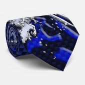 素晴らしいHokusaiの波のクロムカーボン繊維のスタイル ネクタイ (ロール)