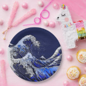 素晴らしいHokusaiの波のモダンのスタイル ペーパープレート (パーティー)