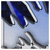 素晴らしいHokusaiの波の青の装飾 ファブリック (クローズアップ)