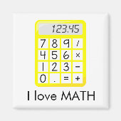 素晴らしいI愛数学の計算機 マグネット (正面)