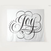 素晴らしいJOY書道レタリングクリスマス タペストリー (正面(横))