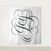 素晴らしいJOY書道レタリングクリスマス タペストリー (正面)