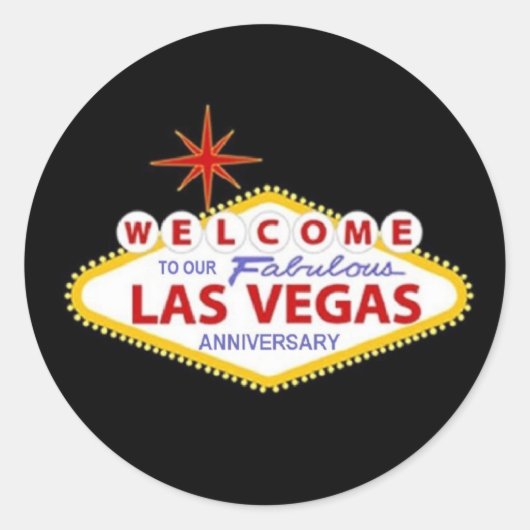 素晴らしいL Vアニバーサリーステッカーへようこそ ラウンドシール (正面)