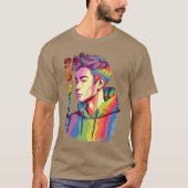 素晴らしいLGBTの男性のTシャツ Tシャツ (正面)