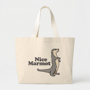 素晴らしいMarmotのフェレット ラージトートバッグ