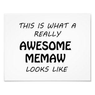素晴らしいMemaw フォトプリント