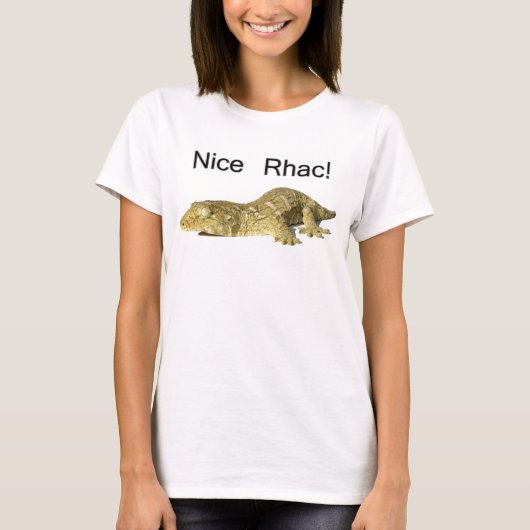 素晴らしいRhac! -新しいCaledonian巨大なヤモリ Tシャツ (正面)
