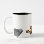 素晴らしいTanukiの強盗のマグ ツートーンマグカップ (左)