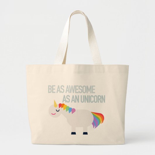 素晴らしいUnicorm ラージトートバッグ (正面)