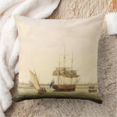 素晴らしいYarmoutを離れたいかりのフリゲート艦「驚き」 クッション (ブランケット)