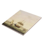 素晴らしいYarmoutを離れたいかりのフリゲート艦「驚き」 タイル (側面)