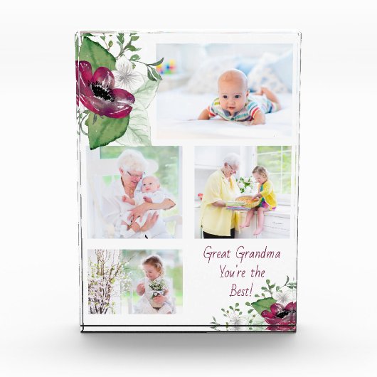 素晴らしおばあちゃんあなたはマゼン最高のタアネモン フォトブロック (正面)