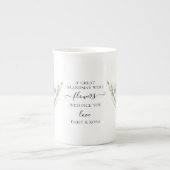 素晴らしおばあちゃんかわいらし詩ワイルドフラワーブーケ ボーンチャイナマグカップ (正面)