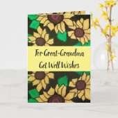 素晴らしおばあちゃんが黄色いヒマワリ カード (黄色い花)