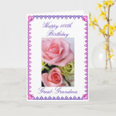 素晴らしおばあちゃんの100誕生日 カード (黄色い花)