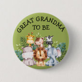 素晴らしおばあちゃんウッドランドの生き物の赤ちゃんシャワー 缶バッジ (正面)