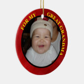 素晴らしおばあちゃん写真ギフトラベル&オーナメント セラミックオーナメント (右)