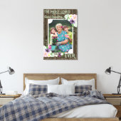 素晴らしおばあちゃん写真素朴 – 木材とフローラ キャンバスプリント (インサイチュ (寝室))