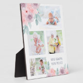 素晴らしおばあちゃん最高のあなたは4フォトピンクの花 フォトプラーク (側面)