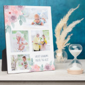 素晴らしおばあちゃん最高のあなたは4フォトピンクの花 フォトプラーク (側面)