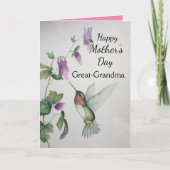 素晴らしおばあちゃん母の日ハミングバードカード カード (正面)
